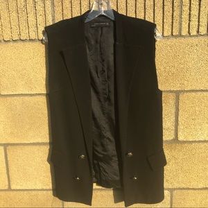 Black blazer vest
